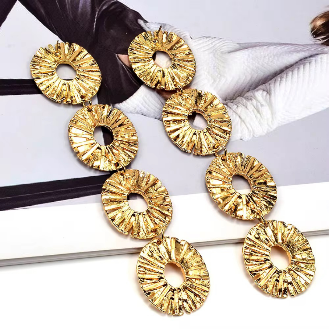 Lusture Loop Long Earrings – Statement Fashion Jewelry