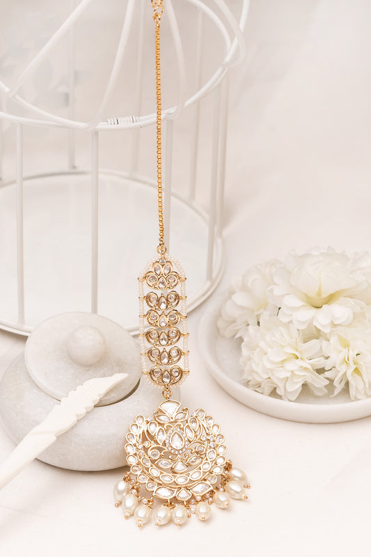 Khwab Polki Pearl Maangtikka