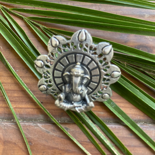 Ganesha Oxidised Ring