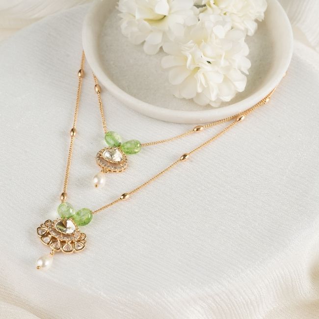 Rumani Polki Multilayered Necklace