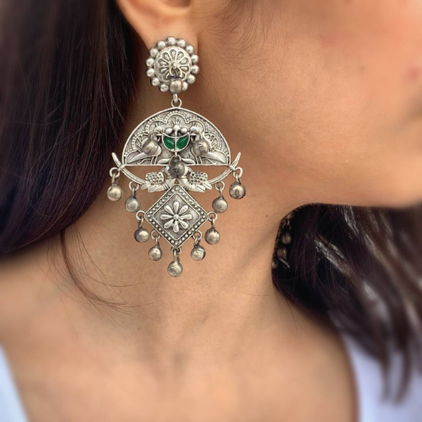 Handmade Silver Look Alike Earring