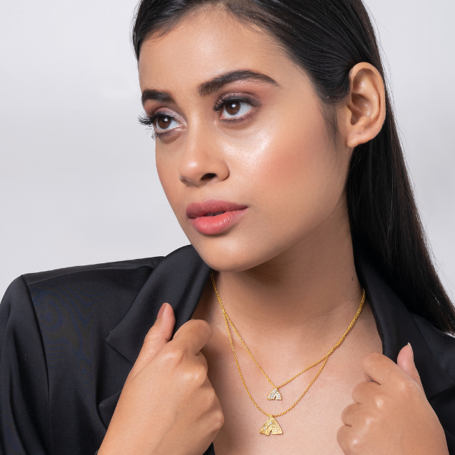 Gingko Double Layer Necklace