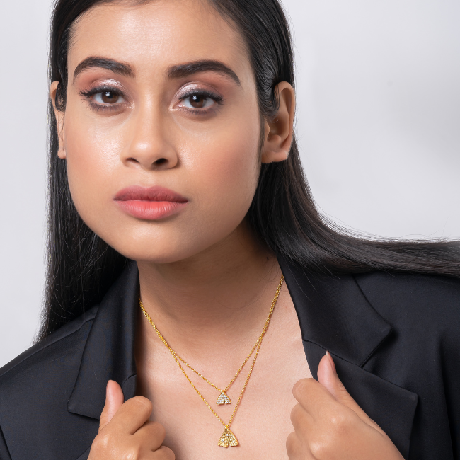 Gingko Double Layer Necklace