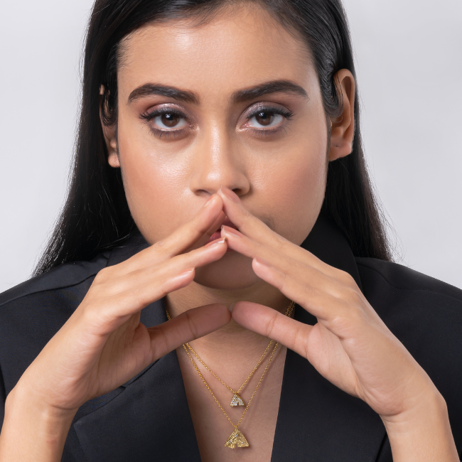 Gingko Double Layer Necklace