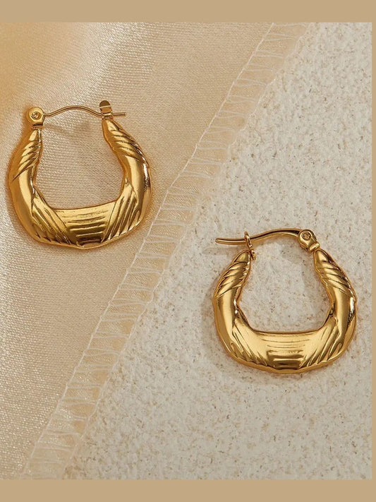 Golden Vintage Hoop Earrings