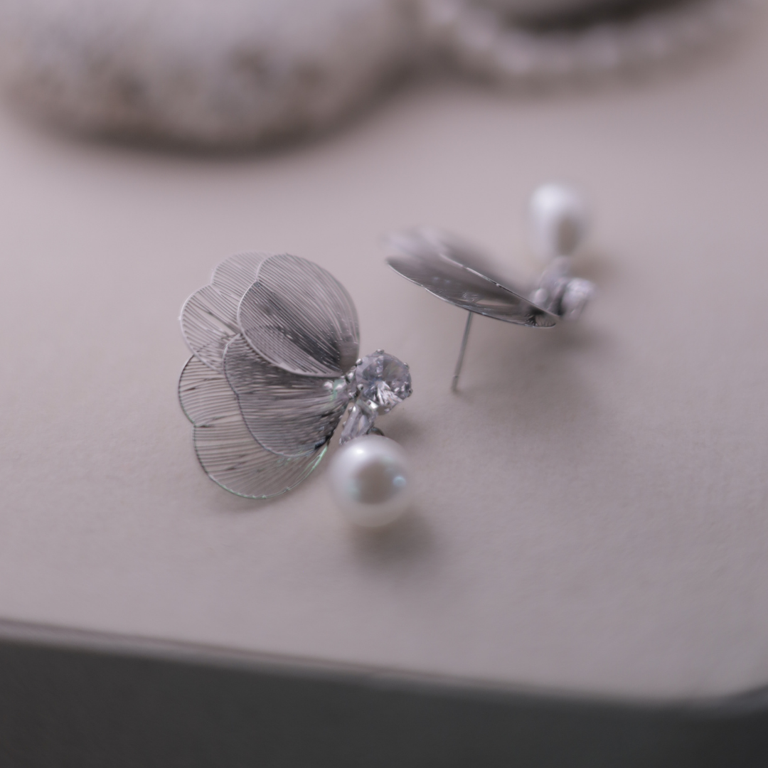 Filigree Petal Drop Earrings
