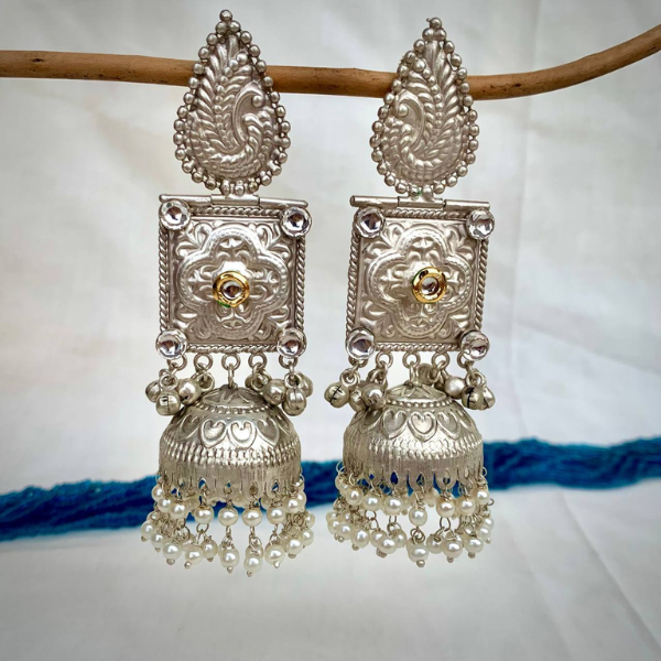 92.5 Silver Polish Handmade Jhumka