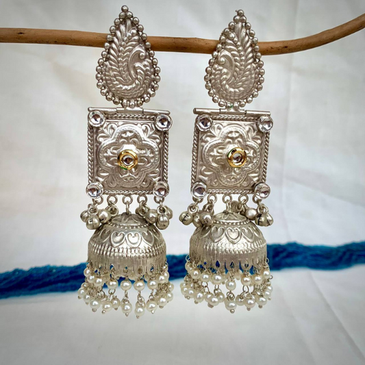 92.5 Silver Polish Handmade Jhumka