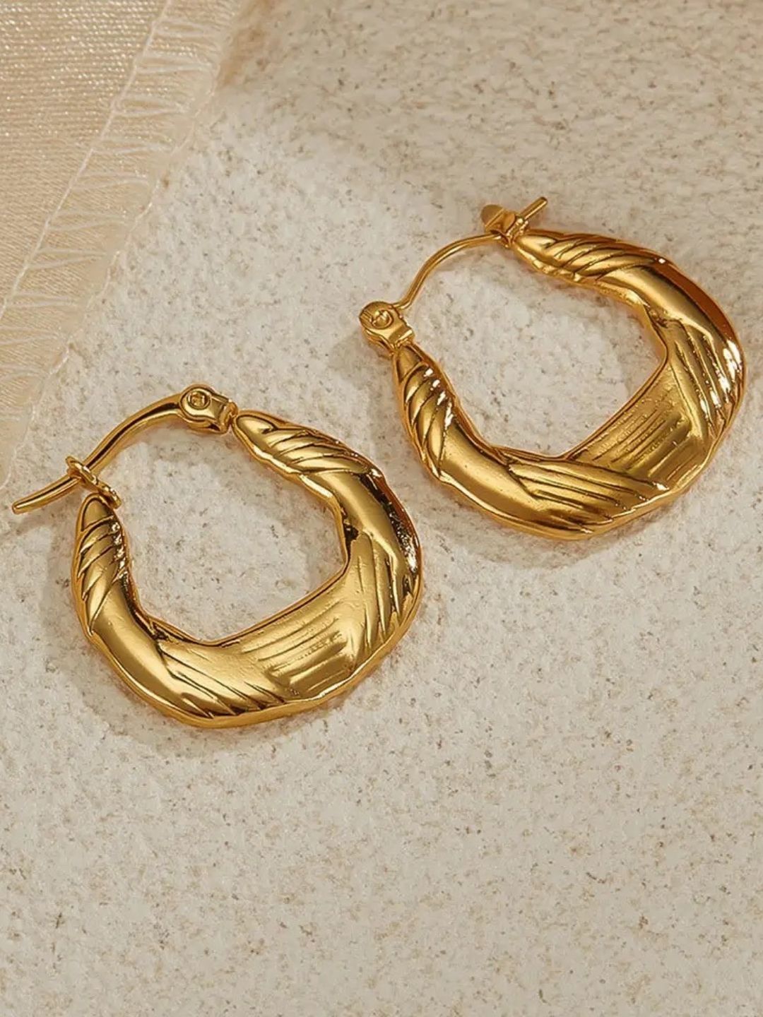 Golden Vintage Hoop Earrings
