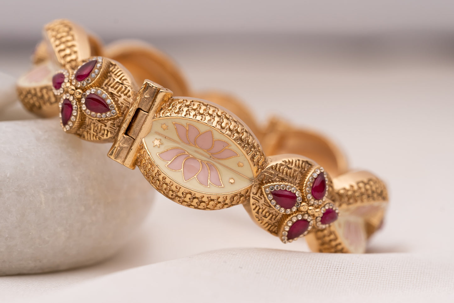 Maham Lotus Bangle- Pair of 2