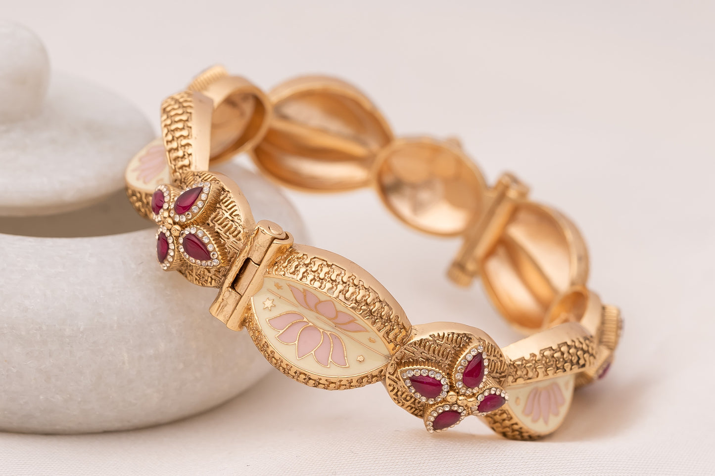 Maham Lotus Bangle- Pair of 2