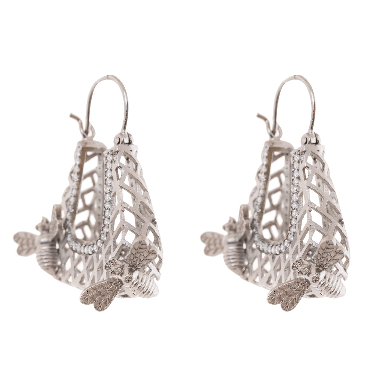 Filigree Bird Hoop Earrings