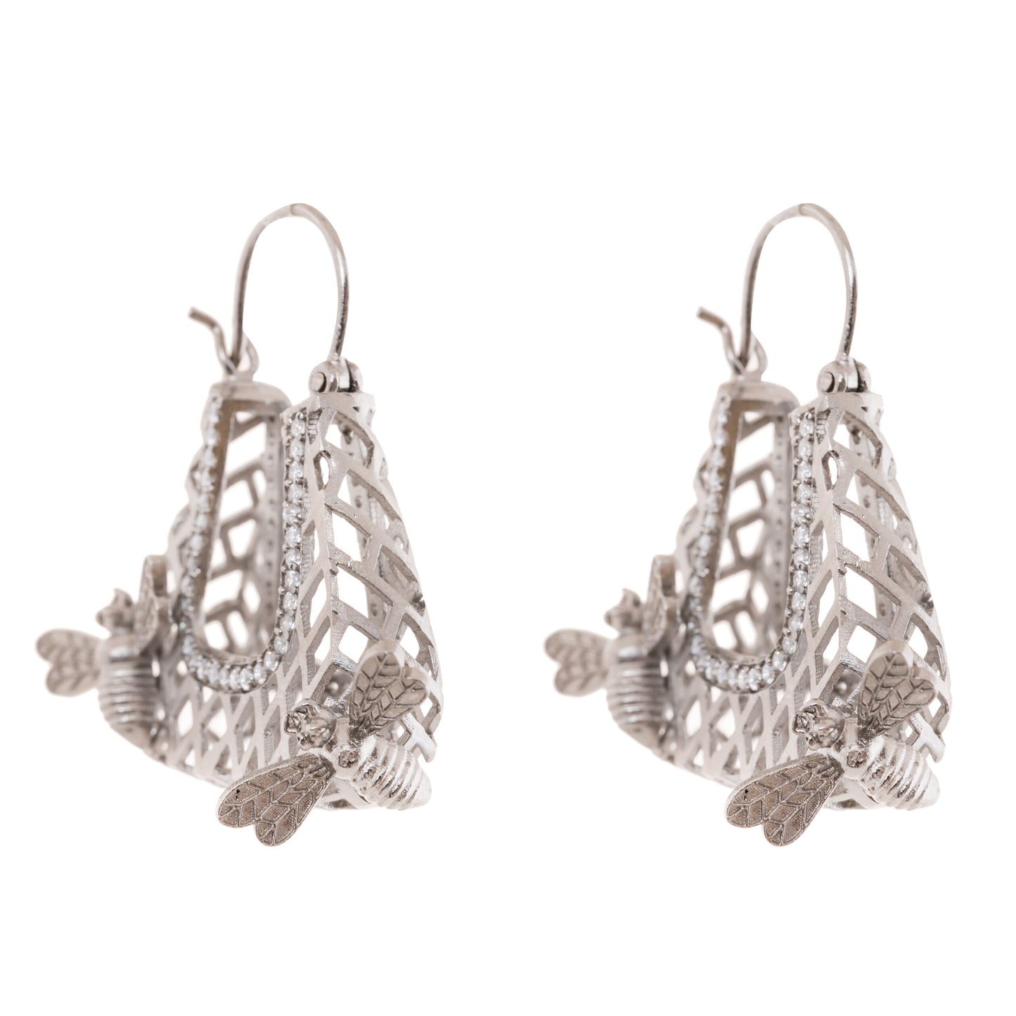 Filigree Bird Hoop Earrings