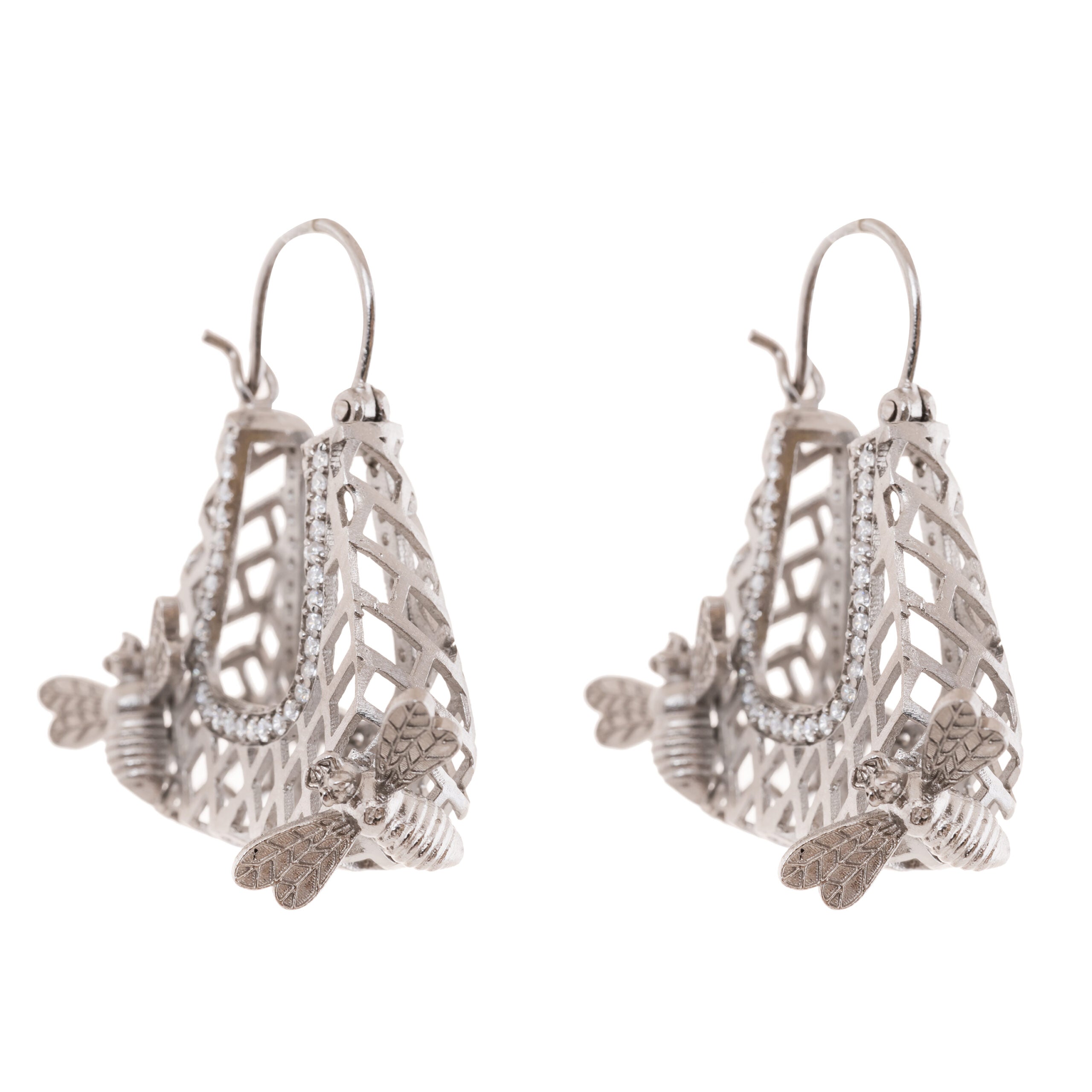 Filigree Bird Hoop Earrings