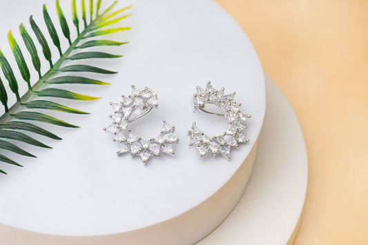 Ear Wrap Style American Diamond Hoop Earrings