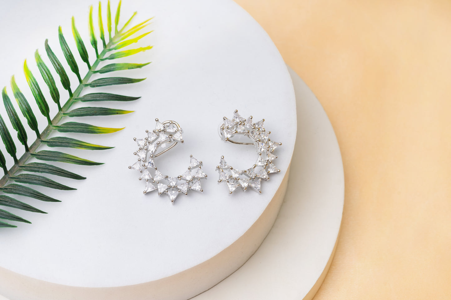 Ear Wrap Style American Diamond Hoop Earrings