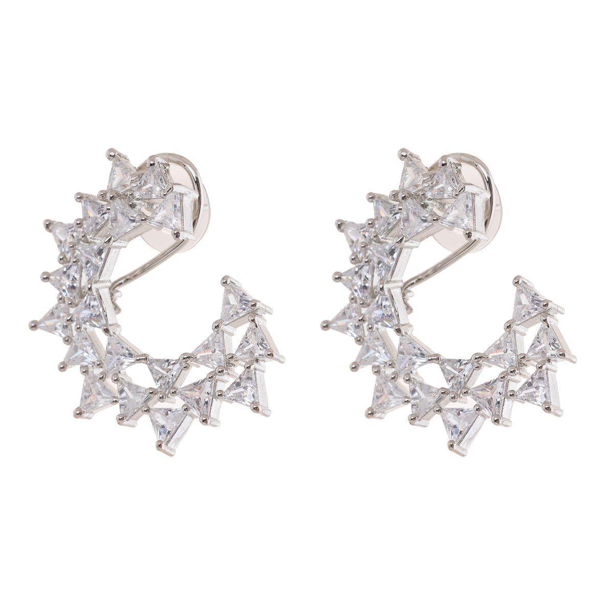 Ear Wrap Style American Diamond Hoop Earrings