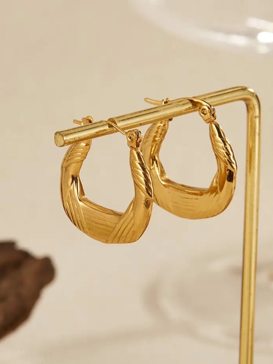 Golden Vintage Hoop Earrings