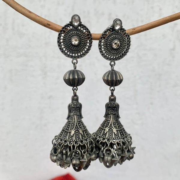 Oxidised Jhumka Earrings