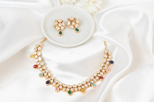 Rangeela Multicolored Kundan Necklace