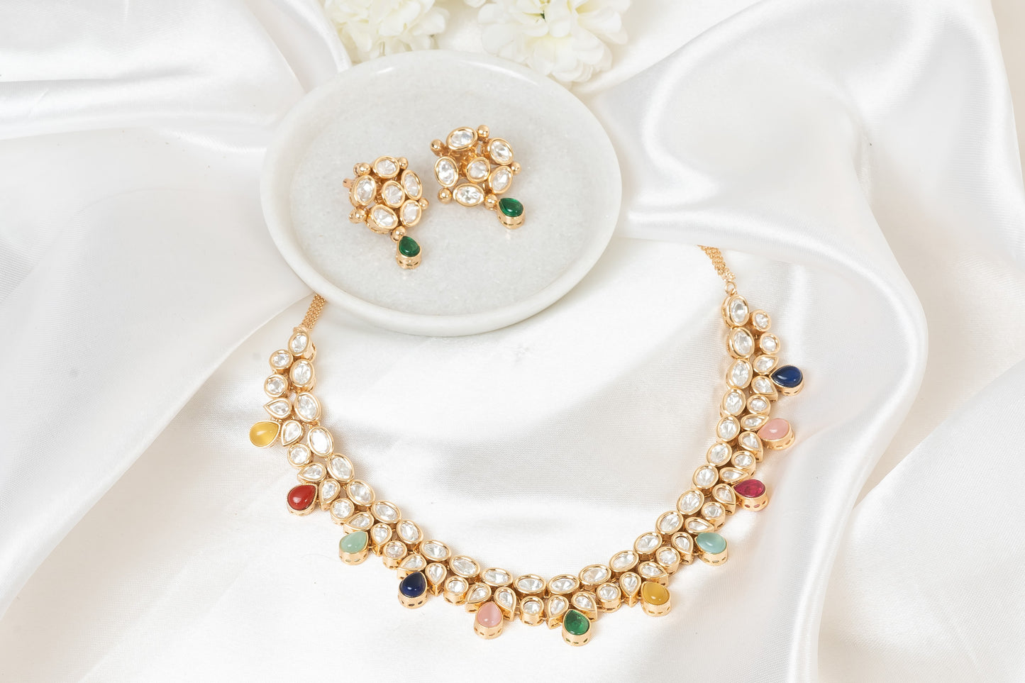 Rangeela Multicolored Kundan Necklace