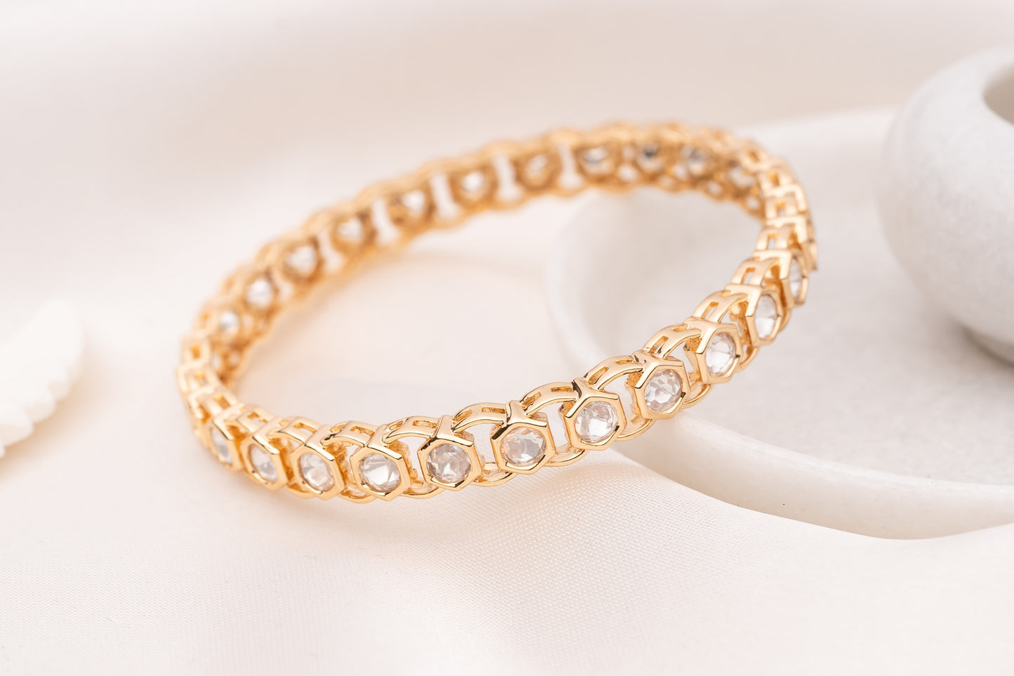 Zeena Polki Bangle- Pair of 2