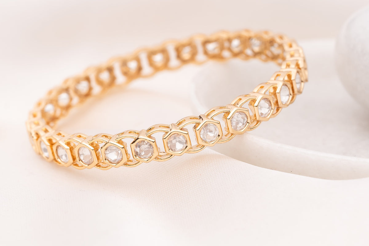 Zeena Polki Bangle- Pair of 2