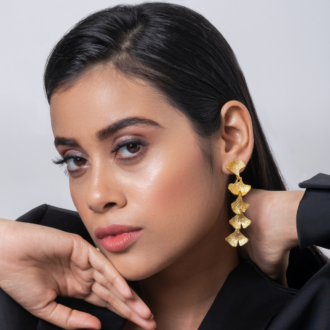 Ginkgo Leaf Dangle Earring