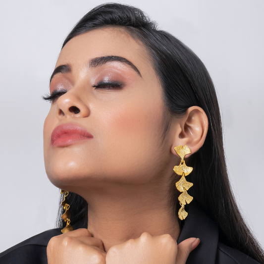 Ginkgo Leaf Dangle Earring