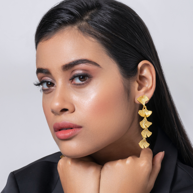 Ginkgo Leaf Dangle Earring