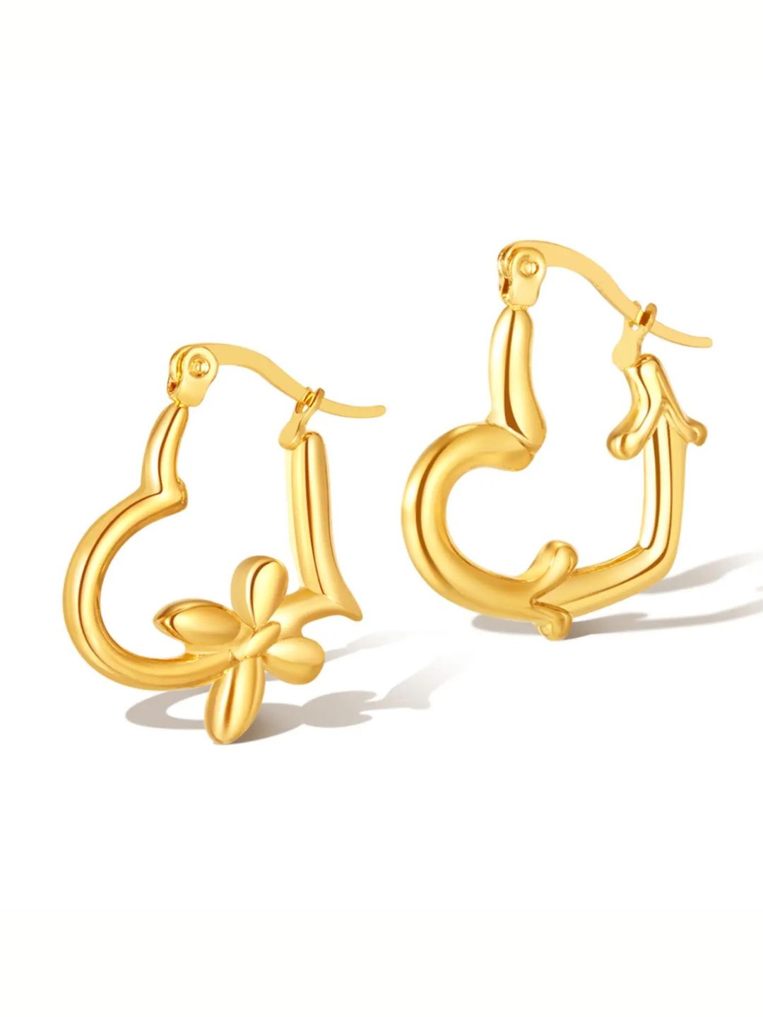 Love Flower Hoop Earrings