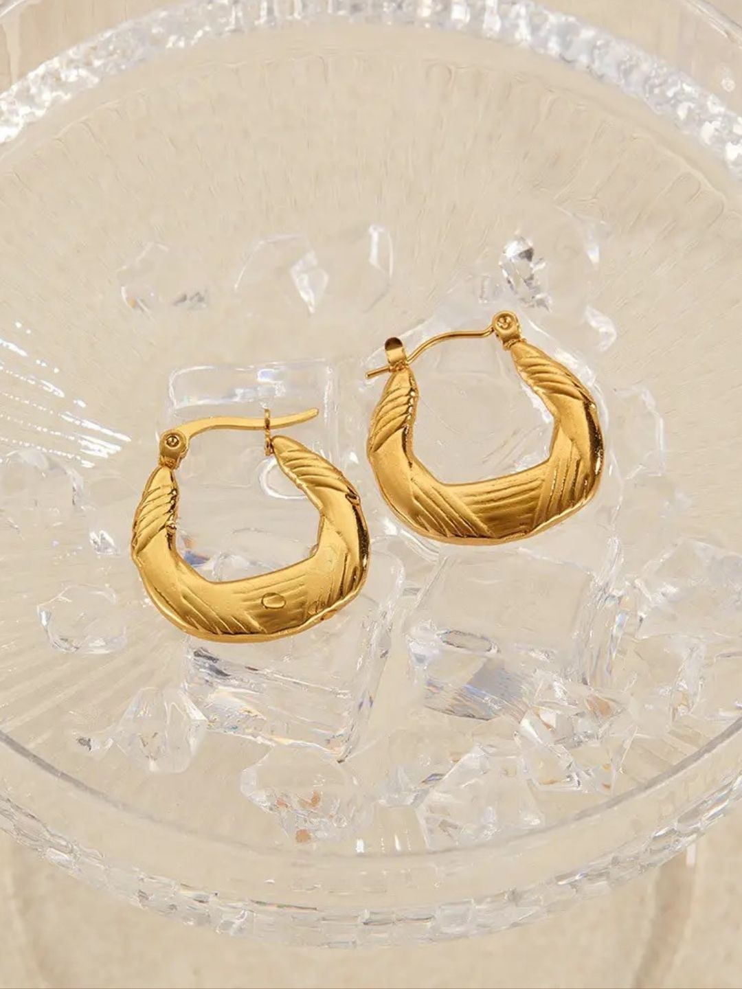 Golden Vintage Hoop Earrings