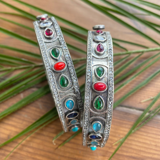 Multi colour Oxidised Kada