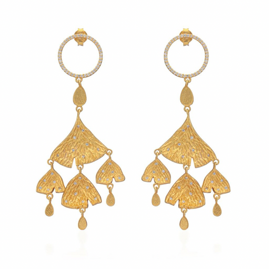 Ginkgo Statement Dangle Earring