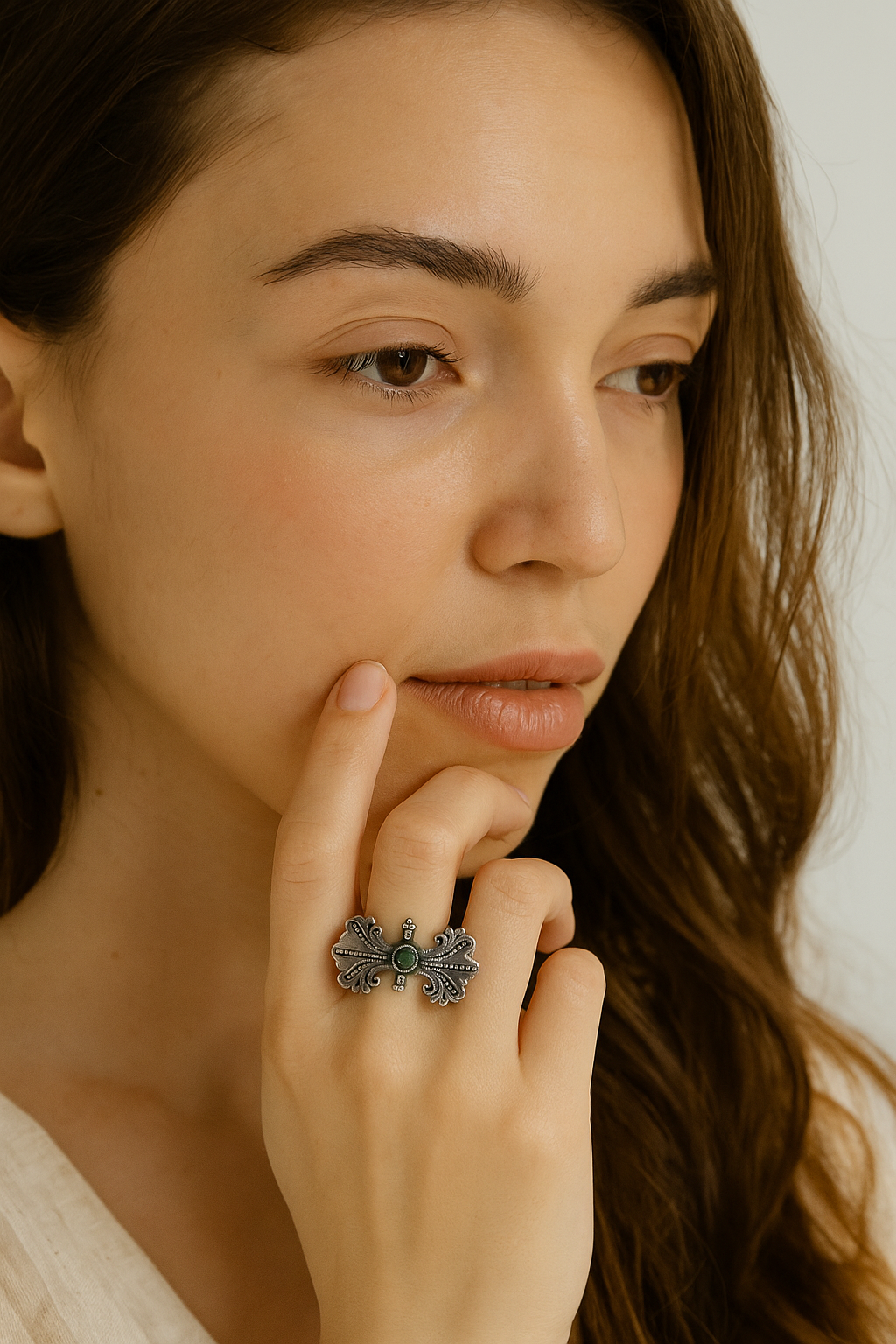 Antique Oxidized Silver Ring