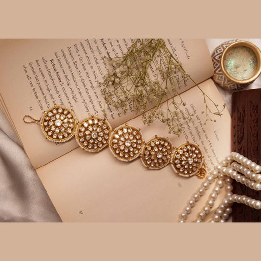 Afsa White Moissanite Gajra Bracelet