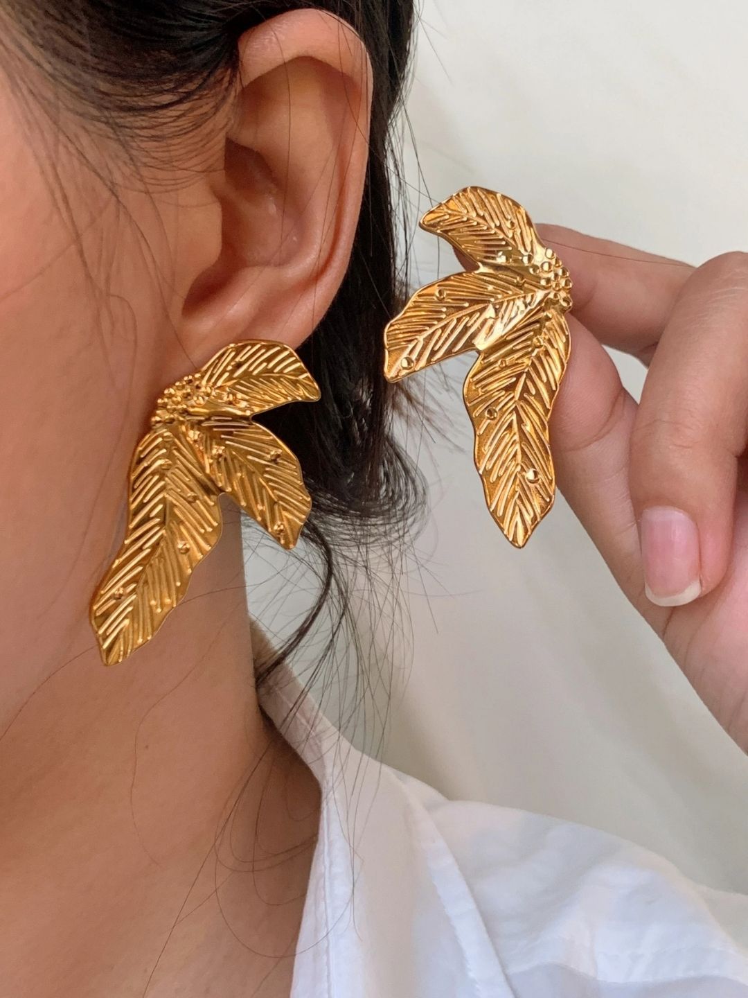 Exxagerated Textured Stud Earrings