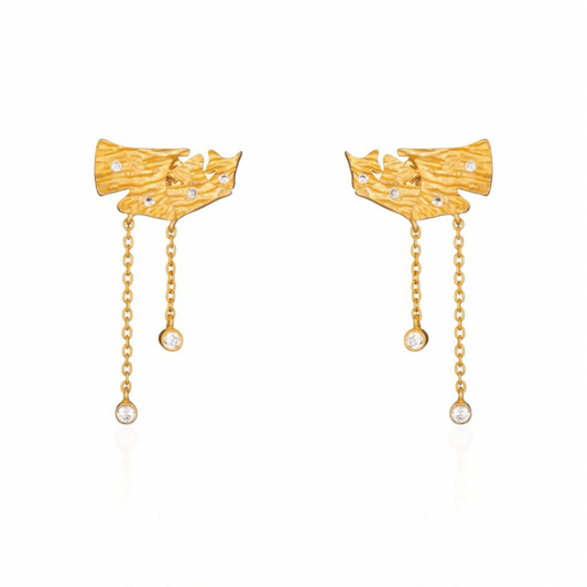 Ginkgo Leaf Stud Earring