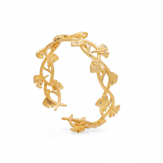 Ginkgo Leaf Twisted Bracelet