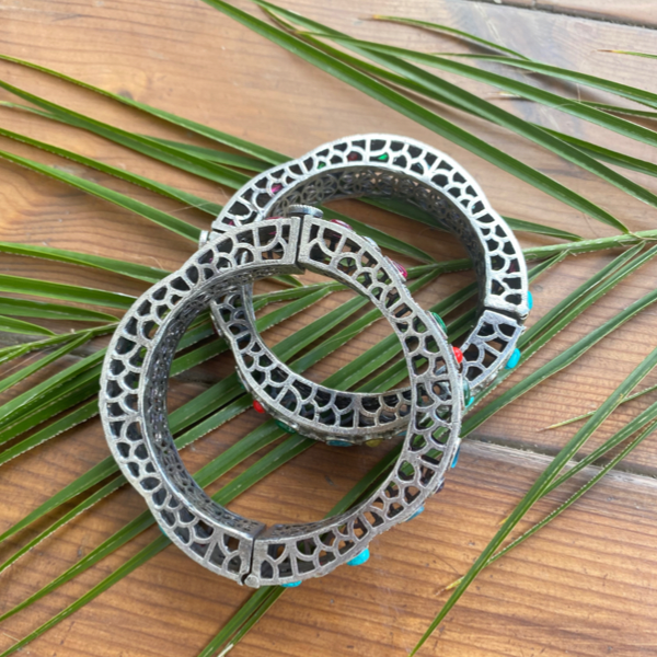 Multi colour Oxidised Kada