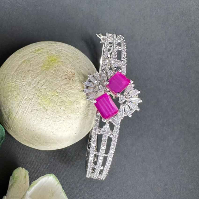 Classy and Stylish CZ American Diamond Ruby Bracelets