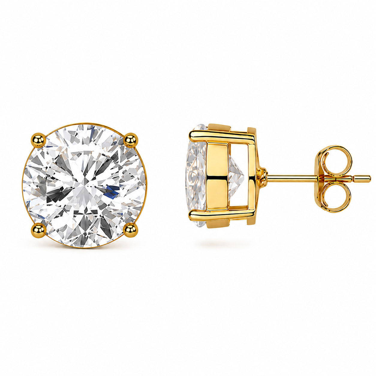 Classic Solitaire Stud Earrings