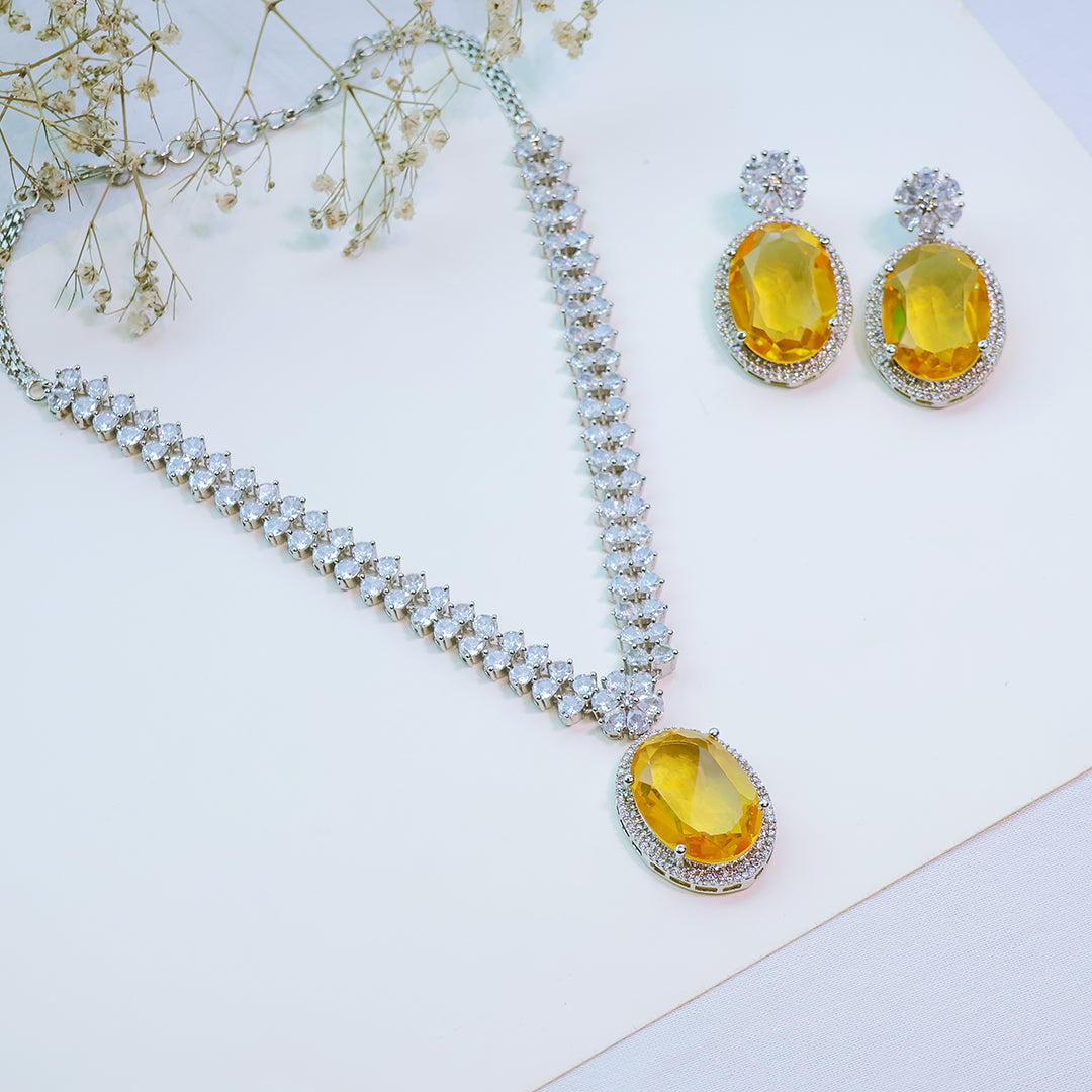 American Diamond Necklace Set – Party Jewellery