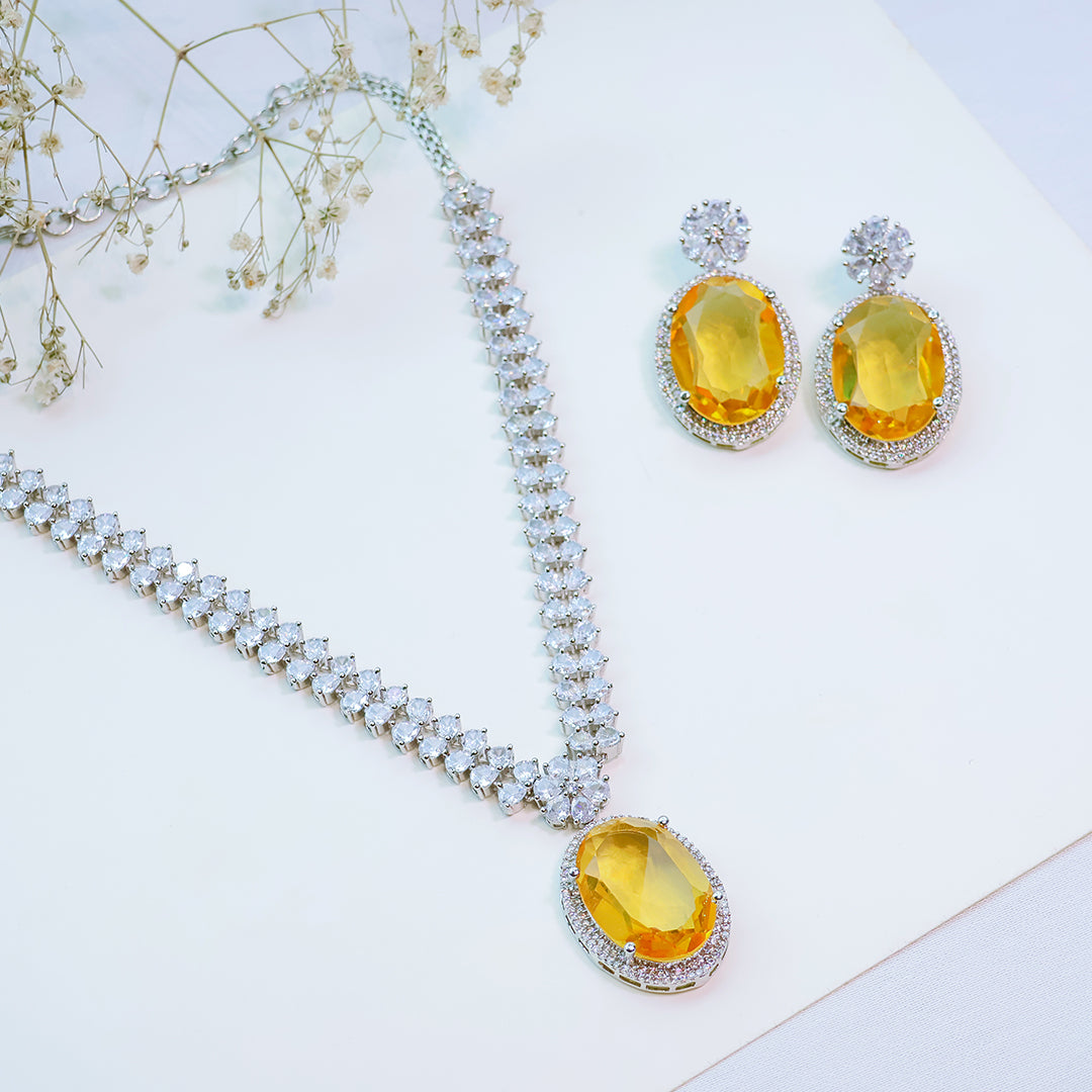 American Diamond Necklace Set – Party Jewellery