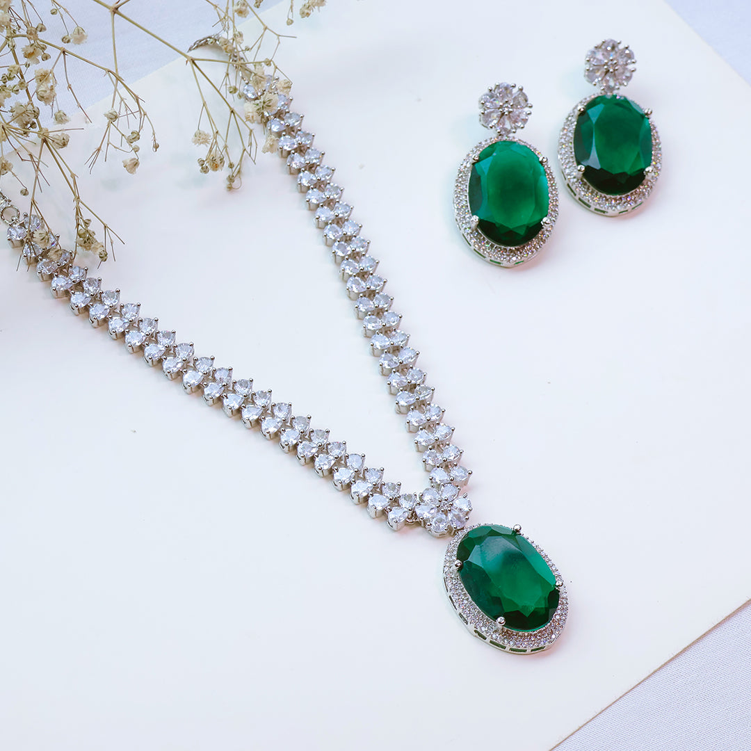 American Diamond Necklace Set – Party Jewellery