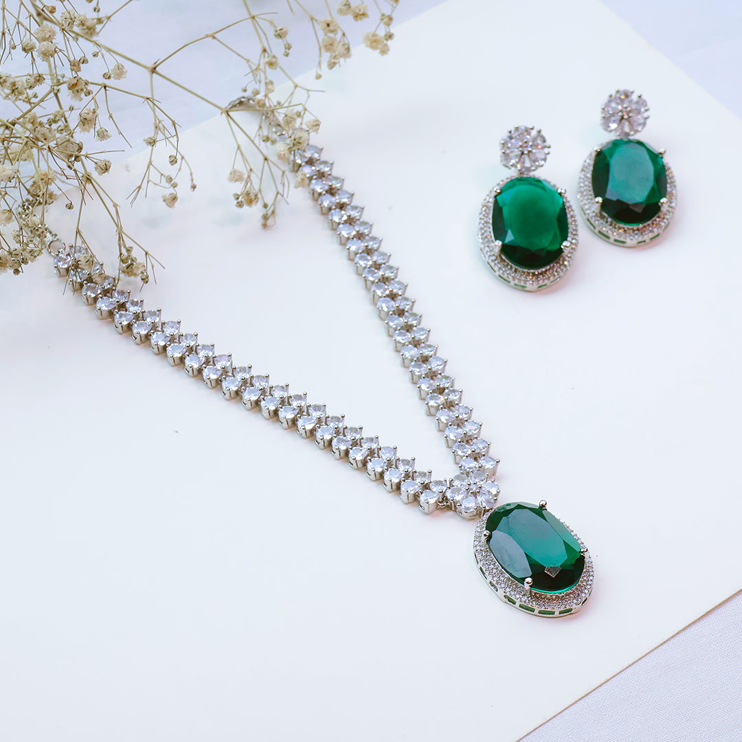 American Diamond Necklace Set – Party Jewellery
