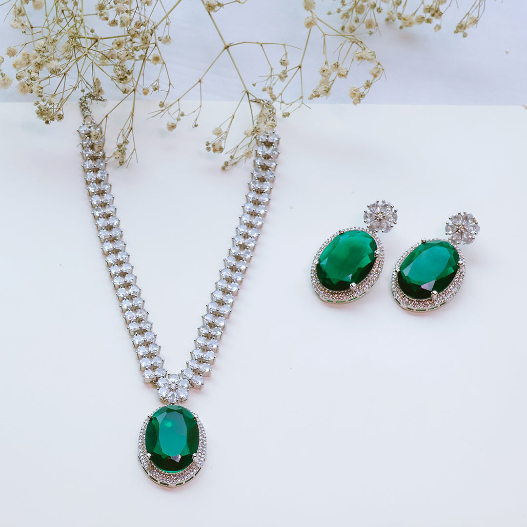 American Diamond Necklace Set – Party Jewellery