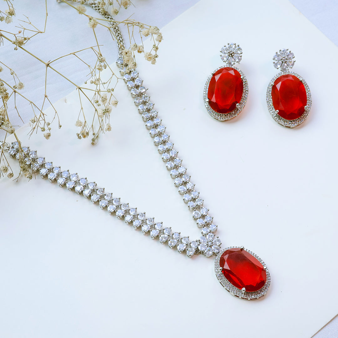 American Diamond Necklace Set – Party Jewellery