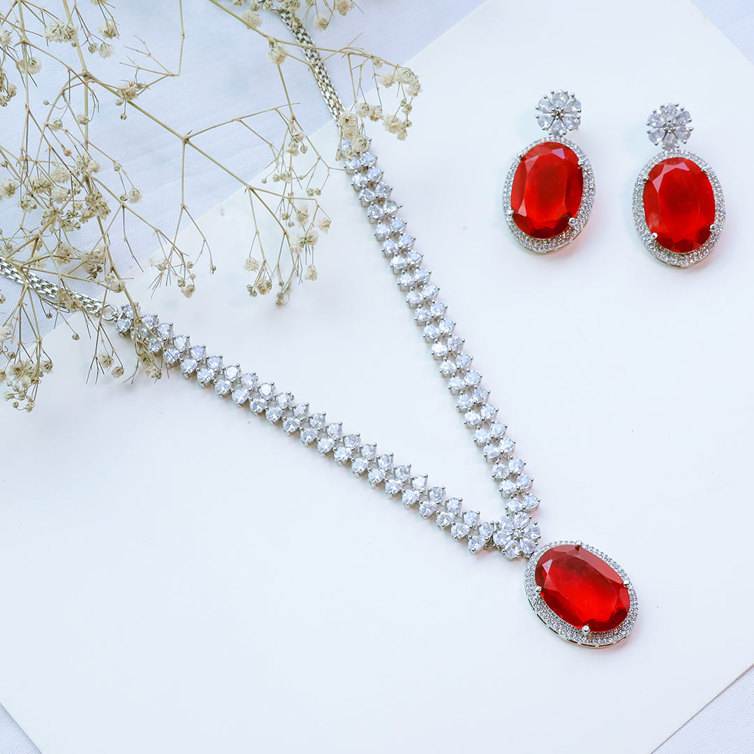 American Diamond Necklace Set – Party Jewellery