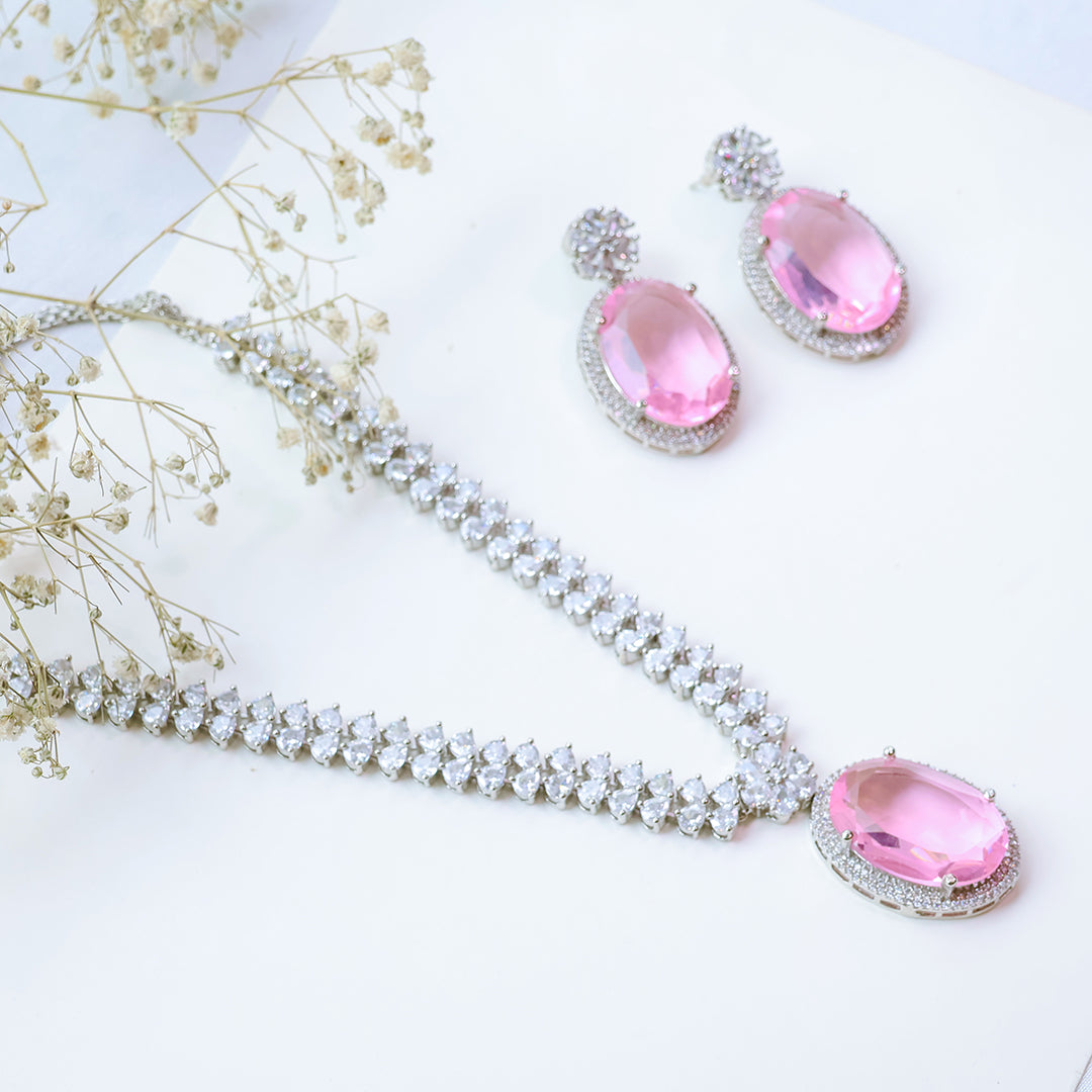 American Diamond Necklace Set – Party Jewellery